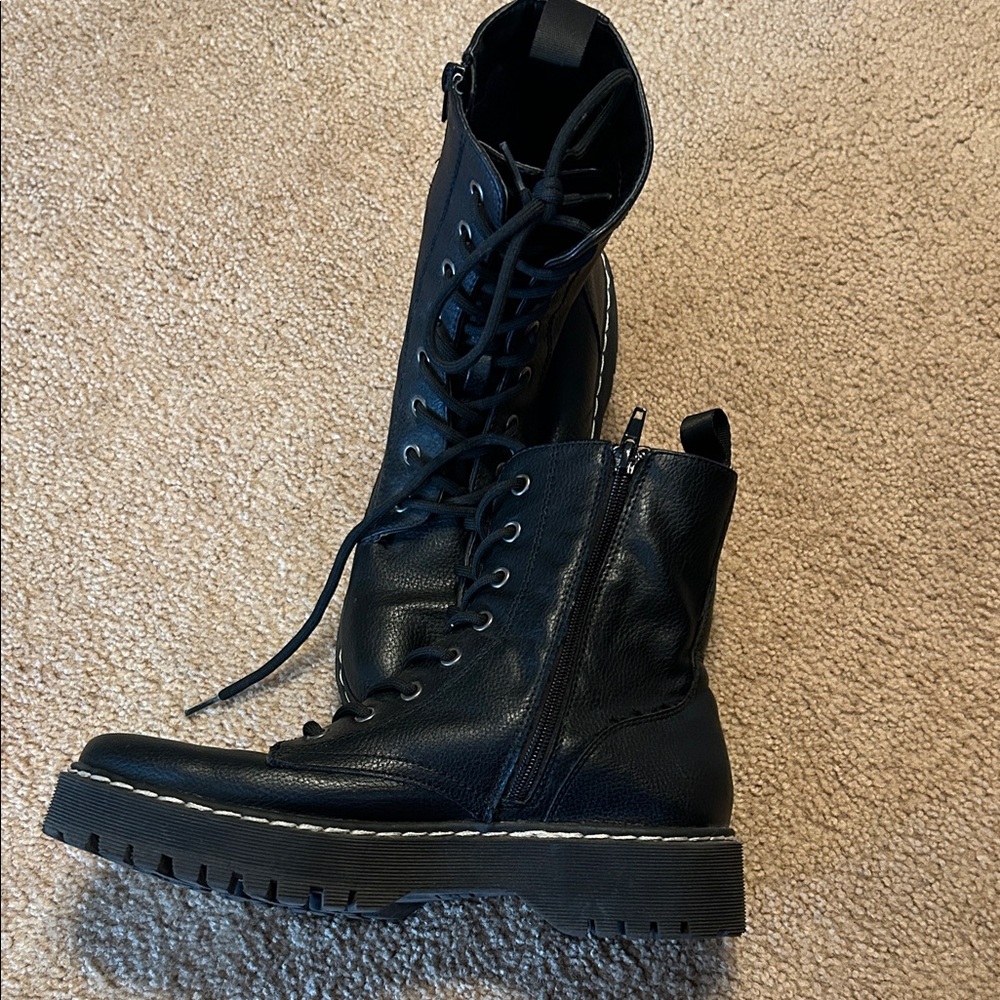 Sincerely Jules Black Combat Boots